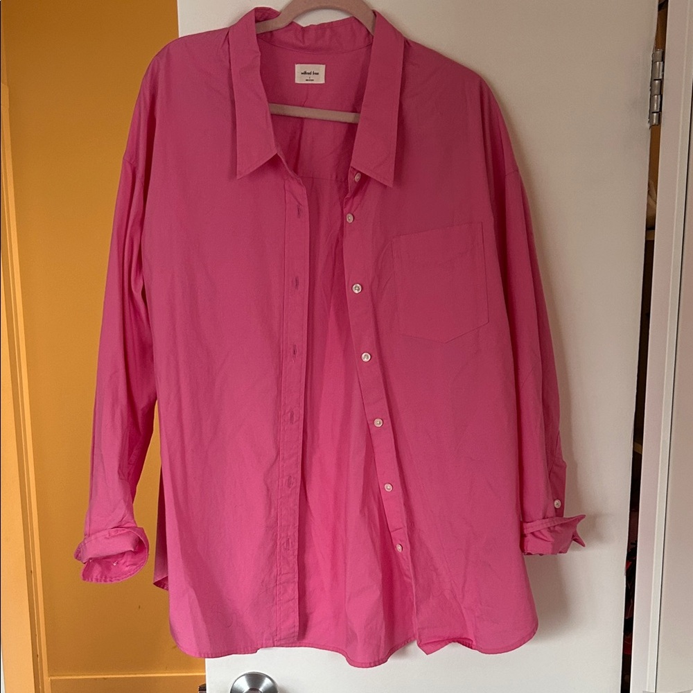 Wilfred free Fuchsia pink cotton Button-Up Blouse